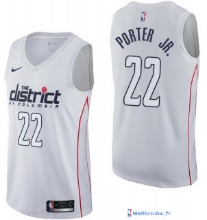 Maillot NBA Pas Cher Washington Wizards Otto Porter Jr 22 Nike Blanc Ville 2017/18