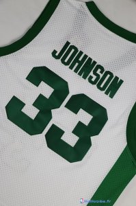 Maillot NCAA Pas Cher Michigan Earvin Johnson 33 Blanc