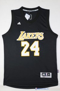 Maillot NBA Pas Cher Los Angeles Lakers Kobe Bryant 24 Noir Jaune