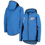Oklahoma City Thunder Nike Blue Team Logo Showtime Performance Raglan Full-Zip Hoodie