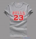 T-Shirt NBA Pas Cher Chicago Bulls Jordan 23 Gris