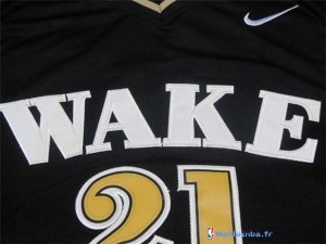 Maillot NCAA Pas Cher Wake Forest Tim Duncan 21 Noir