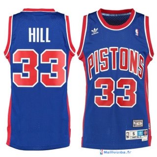 Maillot NBA Pas Cher Detroit Pistons Grant Hill 33 Retro Bleu