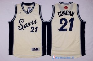 Maillot NBA Pas Cher Noël San Antonio Spurs Duncan 21 Blanc