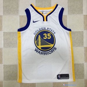 Maillot NBA Pas Cher Golden State Warriors Kevin Durant 35 Blanc Association 2017/18