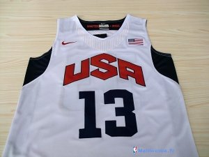 Maillot NBA Pas Cher USA 2012 Paul 13 Blanc