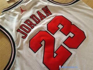 Maillot NBA Pas Cher Chicago Bulls Michael Jordan 23 Retro Blanc