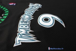 Maillot NBA Pas Cher Minnesota Timberwolves Ricky Rubio 9 Retro Noir