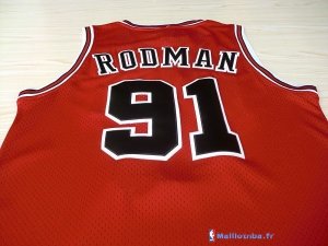 Maillot NBA Pas Cher Chicago Bulls Dennis Rodman 91 Rouge