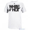 T-Shirt NBA Pas Cher Miami Heat Blanc Noir