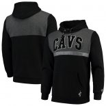 Cleveland Cavaliers FISLL Black Tonal Colorblock Chenille Patch Pullover Hoodie