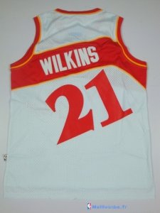 Maillot NBA Pas Cher Atlanta Hawks Dominique Wilkins 21 Blanc