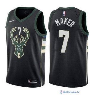 Maillot NBA Pas Cher Milwaukee Bucks Thon Maker 7 Noir Statement 2017/18