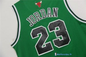 Maillot NBA Pas Cher Chicago Bulls Michael Jordan 23 Vert Noir