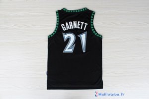 Maillot NBA Pas Cher Minnesota Timberwolves Kevin Garnett 21 Retro Noir