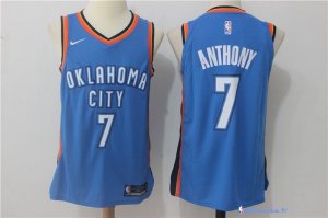 Maillot NBA Pas Cher Oklahoma City Thunder Carmelo Anthony 7 Bleu Icon 2017/18