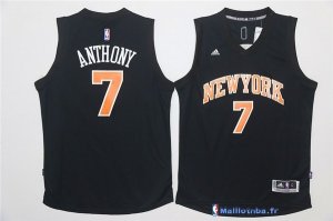 Maillot NBA Pas Cher New York Knicks Carmelo Anthony 7 Noir Orange