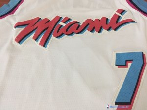 Maillot NBA Pas Cher Miami Heat Goran Dragic 7 Nike Blanc Ville 2017/18