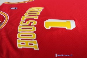 Maillot NBA Pas Cher Houston Rockets Tracy McGrady 1 Retro Rouge Or