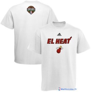 T-Shirt NBA Pas Cher Miami Heat Blanc Rouge