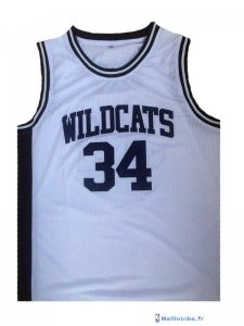 Maillot NCAA Pas Cher Wildcats Leonard Kevin 34 Bias Blanc