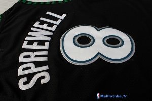 Maillot NBA Pas Cher Minnesota Timberwolves Latrell Sprewell 8 Retro Noir