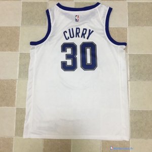 Maillot NBA Pas Cher Golden State Warriors Stephen Curry 30 Nike Retro Blanc 2017/18
