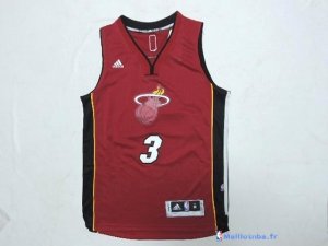Maillot NBA Pas Cher Miami Heat Junior Dwyane 3 Rouge