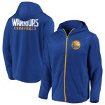 Golden State Warriors Fanatics Branded Royal Iconic Defender Mission Performance Primary Logo Full-Zip Hoodie