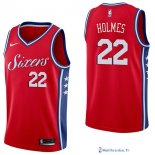 Maillot NBA Pas Cher Philadelphia Sixers Richaun Holmes 22 Rouge Statement 2017/18