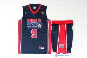 Maillot NBA Pas Cher USA 1992 Jordan 9 Noir