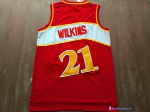 Maillot NBA Pas Cher Atlanta Hawks Dominique Wilkins 21 Rouge