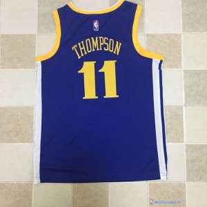 Maillot NBA Pas Cher Golden State Warriors Klay Thompson 11 Bleu Icon 2017/18
