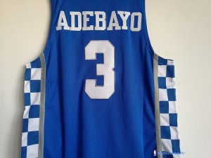 Maillot NCAA Pas Cher Kansas Bam Adebayo 3 Bleu