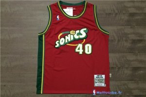 Maillot NBA Pas Cher Seattle Supersonics Shawn Kemp 40 Retro Rouge