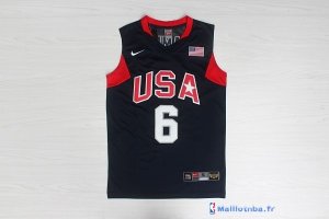 Maillot NBA Pas Cher USA 2008 James 6 Noir