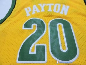 Maillot NBA Pas Cher Seattle Supersonics Gary Payton 20 Jaune