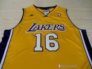 Maillot NBA Pas Cher Los Angeles Lakers Pau Gasol 16 Jaune