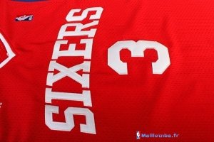 Maillot NBA Pas Cher Philadelphia Sixers Allen Iverson 3 Rouge