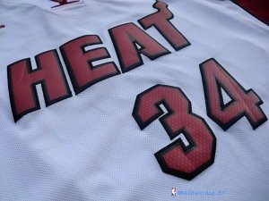 Maillot NBA Pas Cher Miami Heat Ray Allen 34 Blanc Rouge