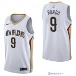 Maillot NBA Pas Cher New Orleans Pelicans Rajon Rondo 9 Blanc Association 2017/18