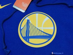 Sweat Capuche NBA Golden State Warriors Nike Bleu1