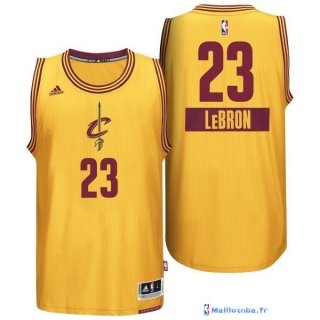 Maillot NBA Pas Cher Noël Cleveland Cavaliers Lebron 23 Jaune