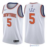 Maillot NBA Pas Cher New York Knicks Courtney Lee 5 Blanc Association 2017/18