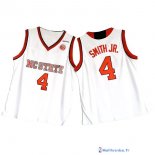 Maillot NCAA Pas Cher North Carolina JR. Smith 4 Blanc