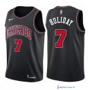 Maillot NBA Pas Cher Chicago Bulls Justin Holiday 7 Noir Statement 2017/18