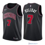 Maillot NBA Pas Cher Chicago Bulls Justin Holiday 7 Noir Statement 2017/18