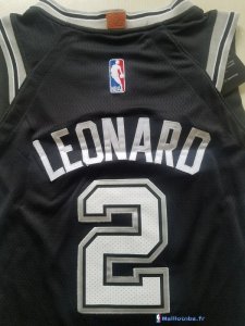 Maillot NBA Pas Cher San Antonio Spurs Junior Kawhi Leonard 2 Noir Icon 2017/18