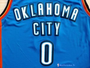 Maillot NBA Pas Cher Oklahoma City Thunder Russell Westbrook 0 Bleu