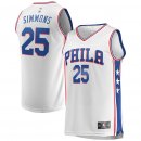 Philadelphia 76ers Ben Simmons Fanatics Branded White Fast Break Replica Jersey - Association Edition